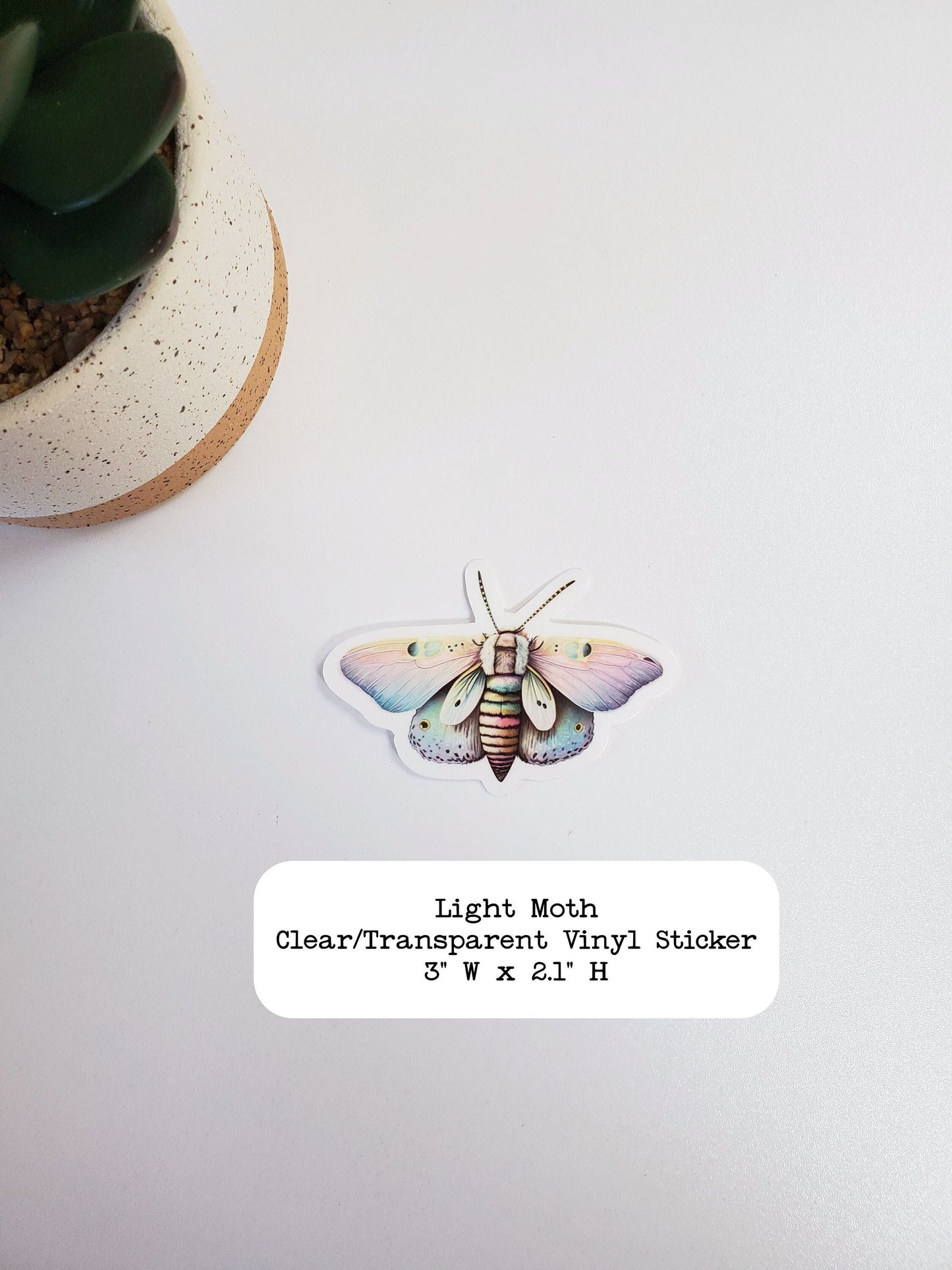 Light Moth Clear Vinyl Sticker