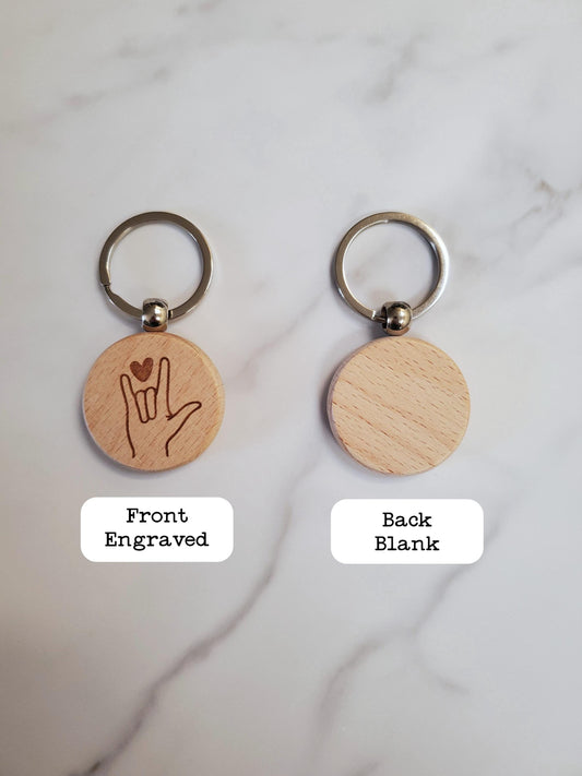 I Love You in Sign Language Keychain