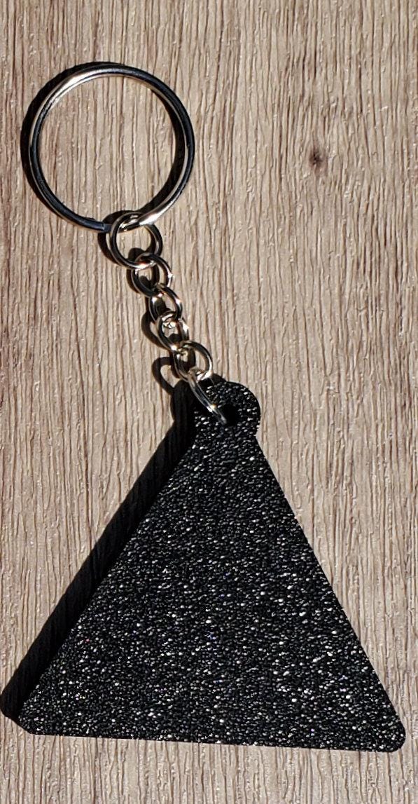 Warning Sign 3D Printed Keychain