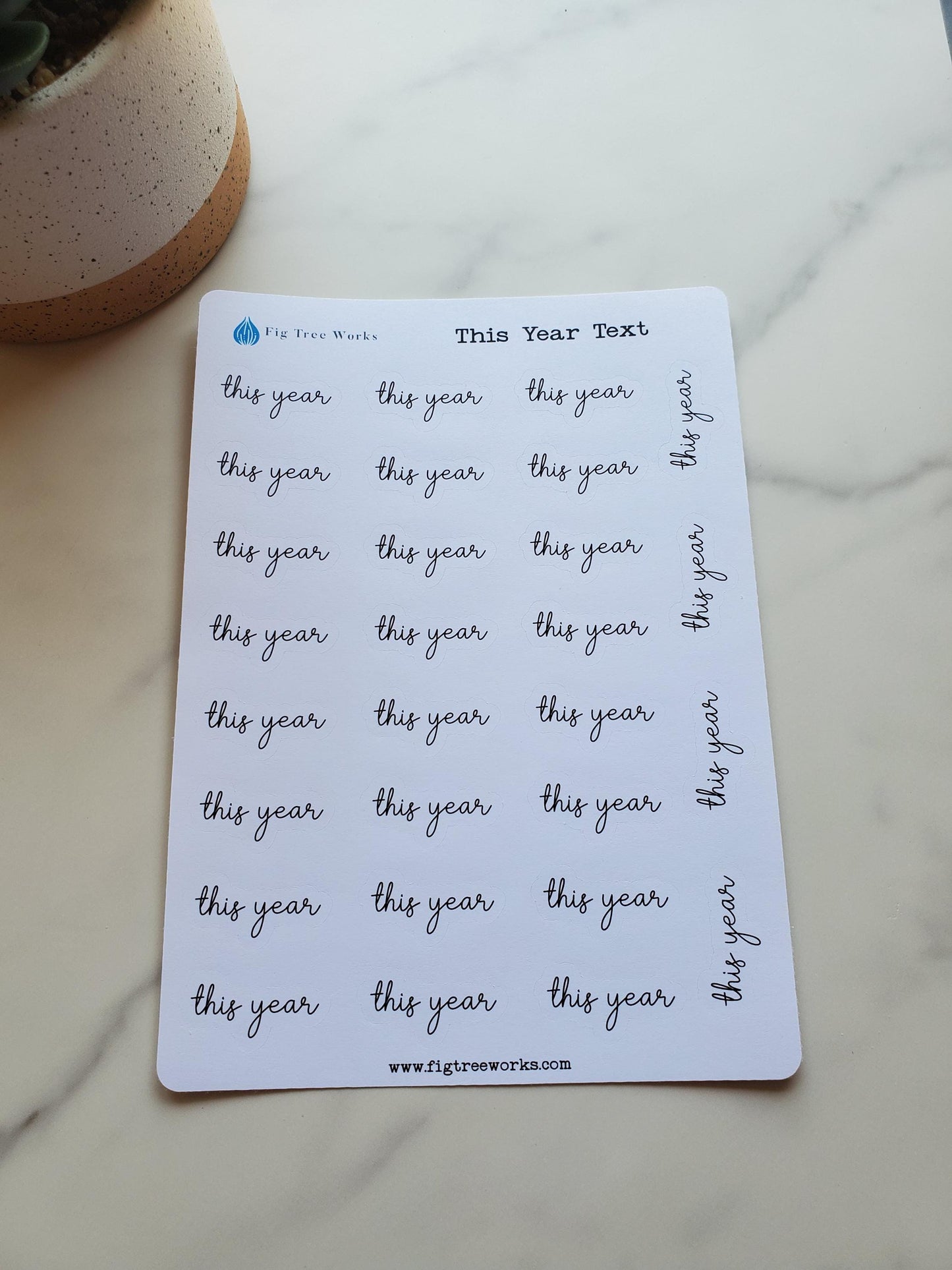 This Year Text Script Stickers