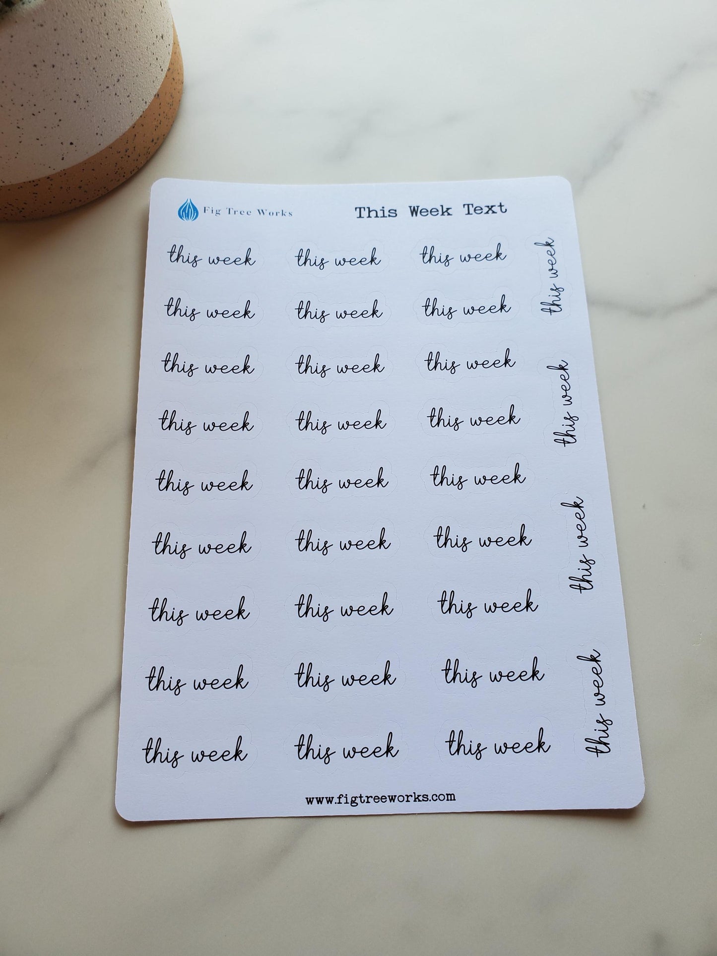 This Week Text Script Stickers
