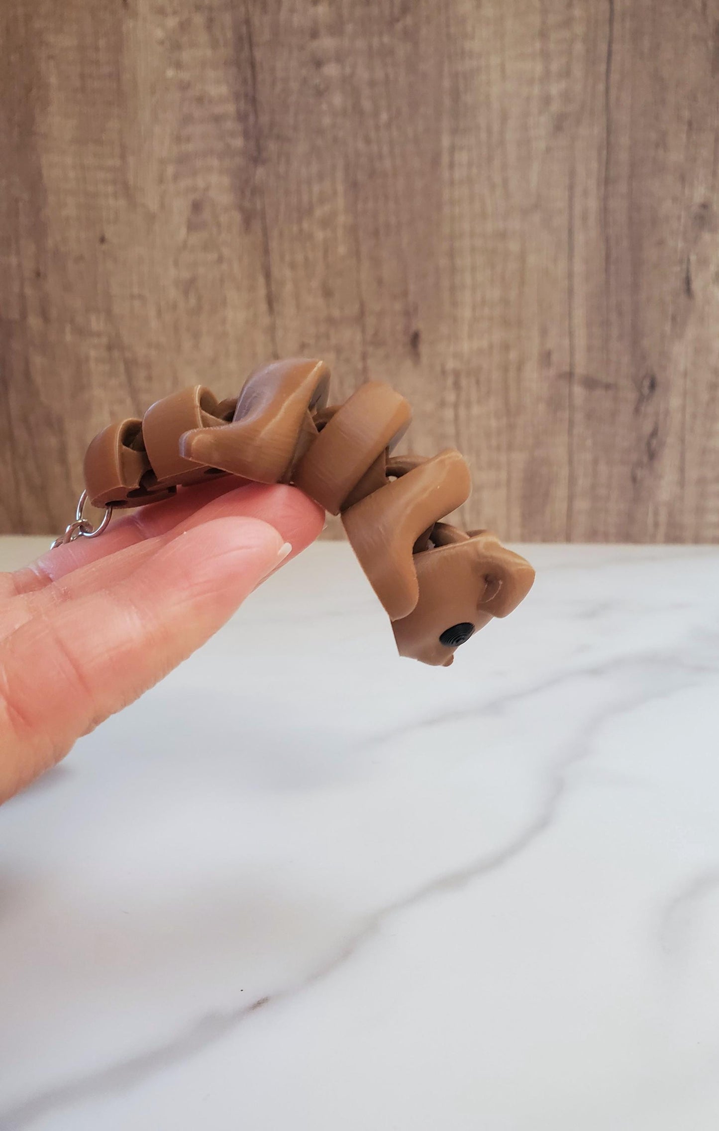 Dog Flexible 3D Printed Keychain
