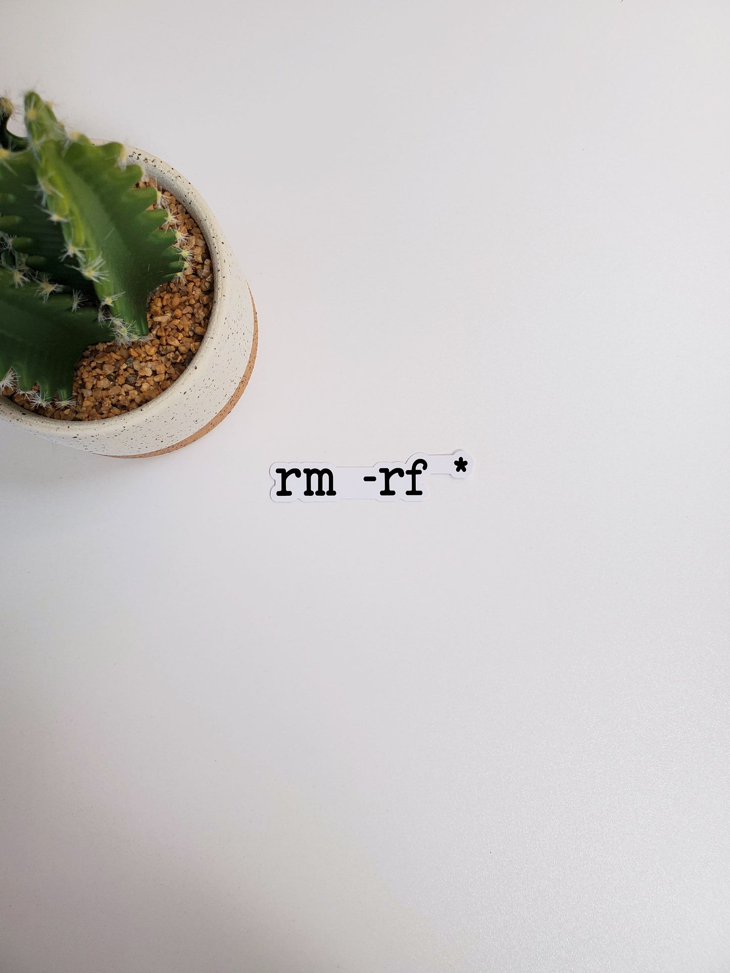 rm -rf * Text Sticker