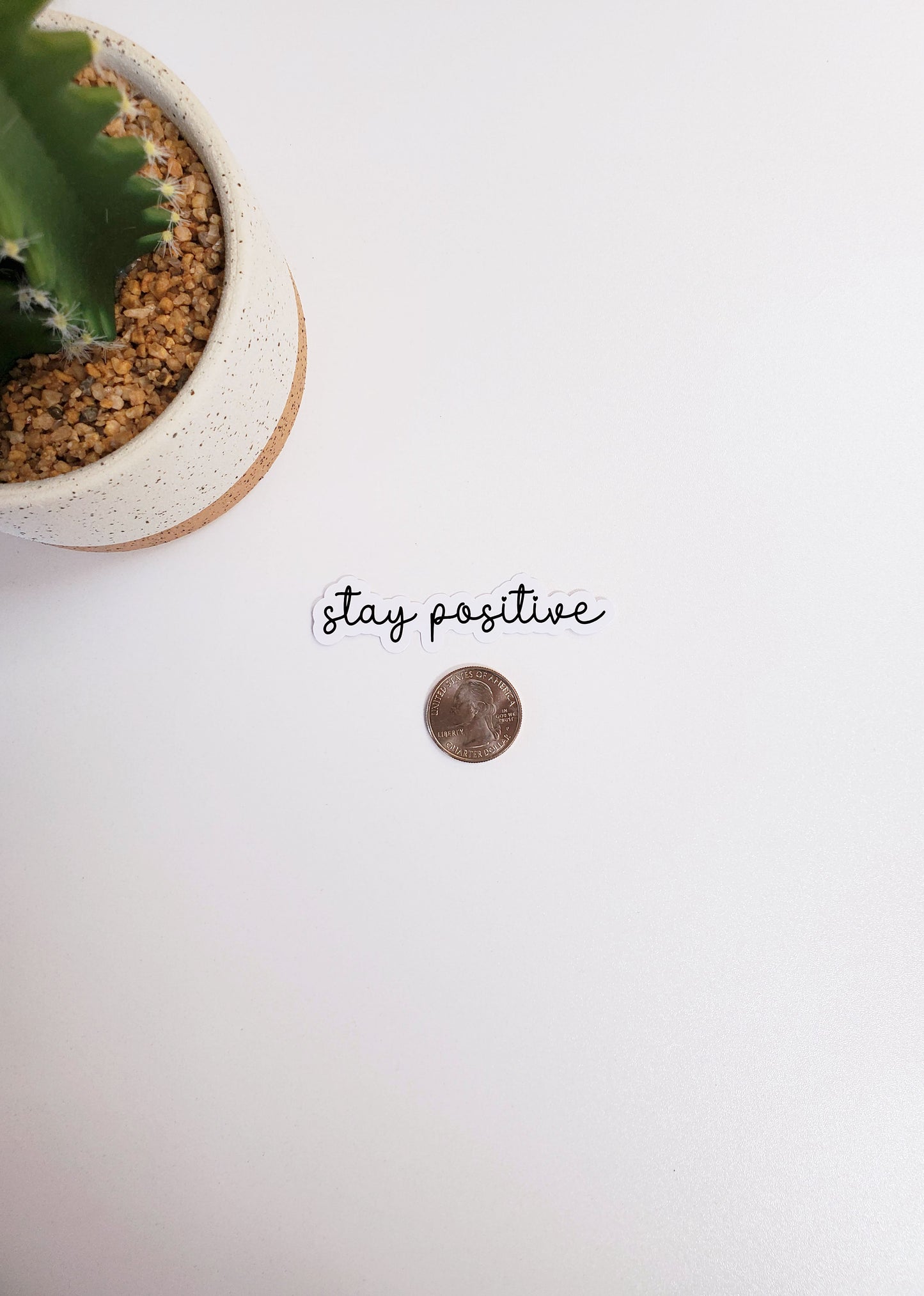 Stay Positive Text Sticker