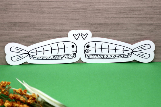 Sushi Love Sticker | Die Cut, Glossy, Vinyl, Minimalist | Laptop Stickers