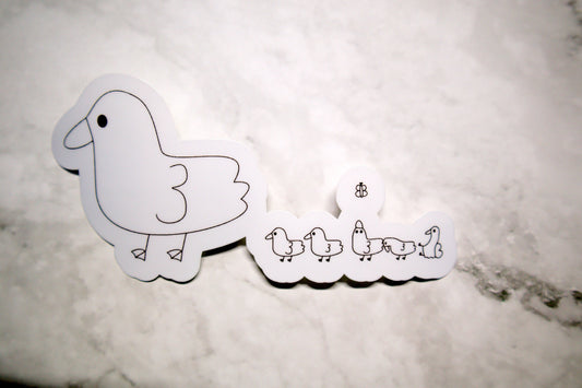 Duckling Sticker | Die Cut, Glossy, Vinyl, Minimalist | Laptop Stickers