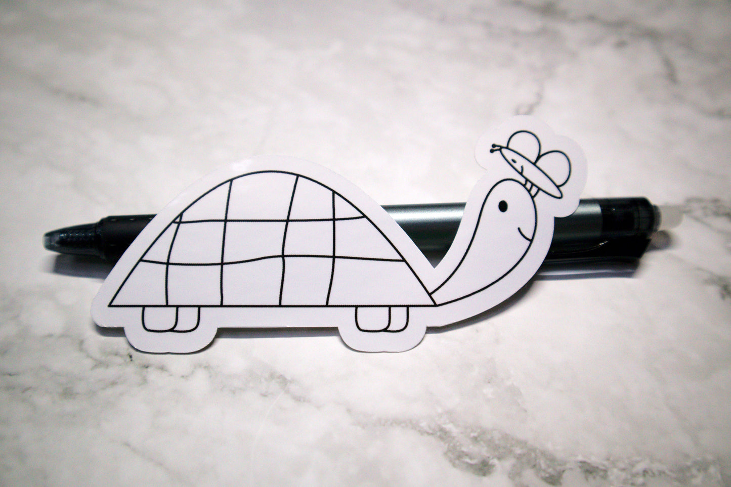 Turtle and Butterfly Sticker
