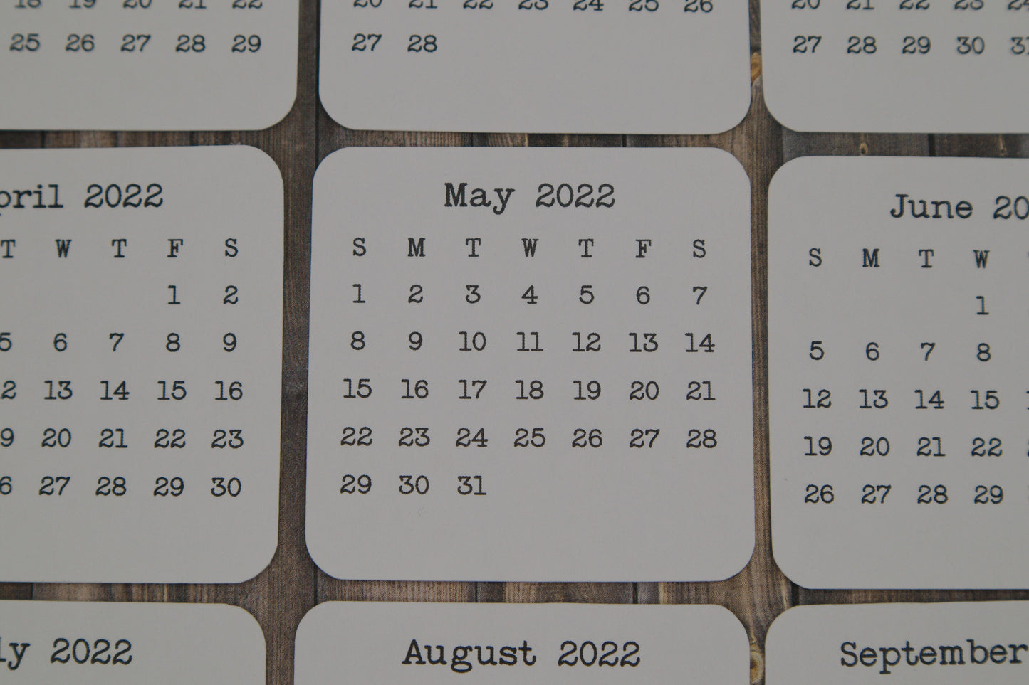 Mini Calendar Stickers