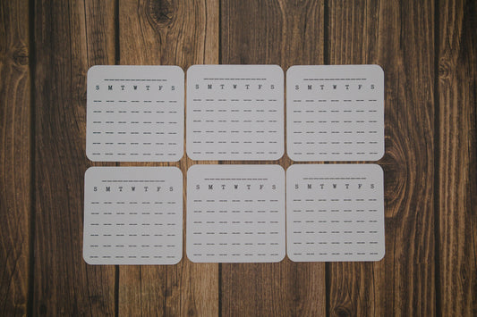 Undated Mini Calendar Stickers for Planners, Journals, and Habit Trackers | Write Your Own Month | Monthly Stickers, Die Cut, Matte Finish