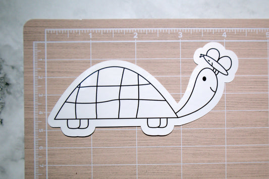 Turtle and Butterfly Sticker