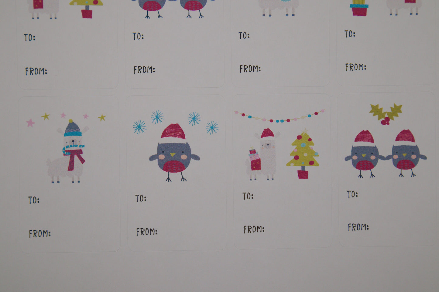 Llama Christmas Labels l Holiday Gift Tags l Llama Present To From Stickers