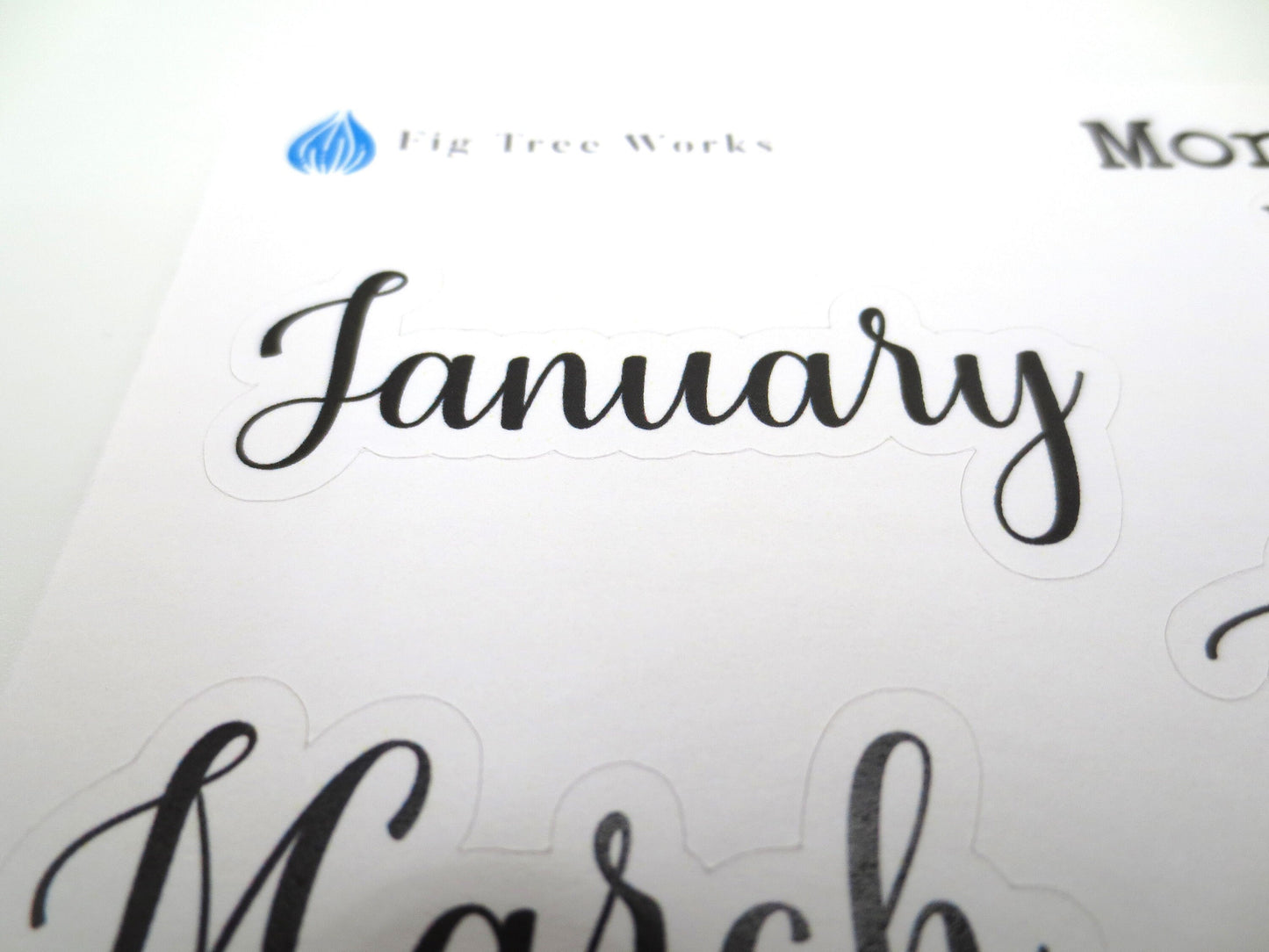 Month Header Planner Stickers | Month Names Sticker, Kiss Cut, Matte Finish | Style A