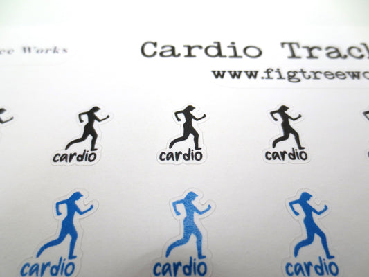 Running Stickers | Cardio Running Tracker Sticker Sheet, Kiss Cut, Matte Finish