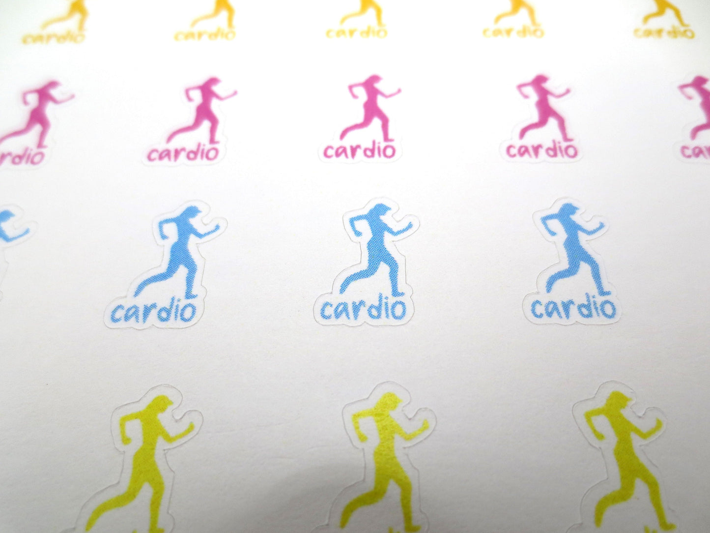 Running Stickers | Cardio Running Tracker Sticker Sheet, Kiss Cut, Matte Finish