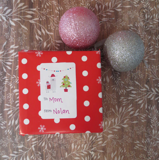 Llama Christmas Labels l Holiday Gift Tags l Llama Present To From Stickers