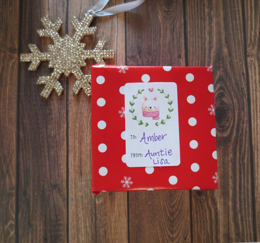 Animal Christmas To From Labels