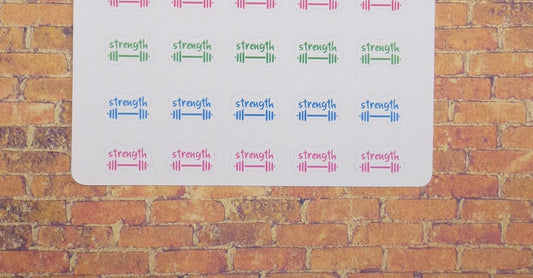 Dumbbells Exercise Planner Stickers | Strength Workout Tracker Sheet, Kiss Cut, Matte Finish