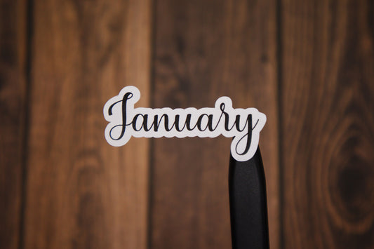 Month Header Planner Stickers | Month Names Sticker, Kiss Cut, Matte Finish | Style A