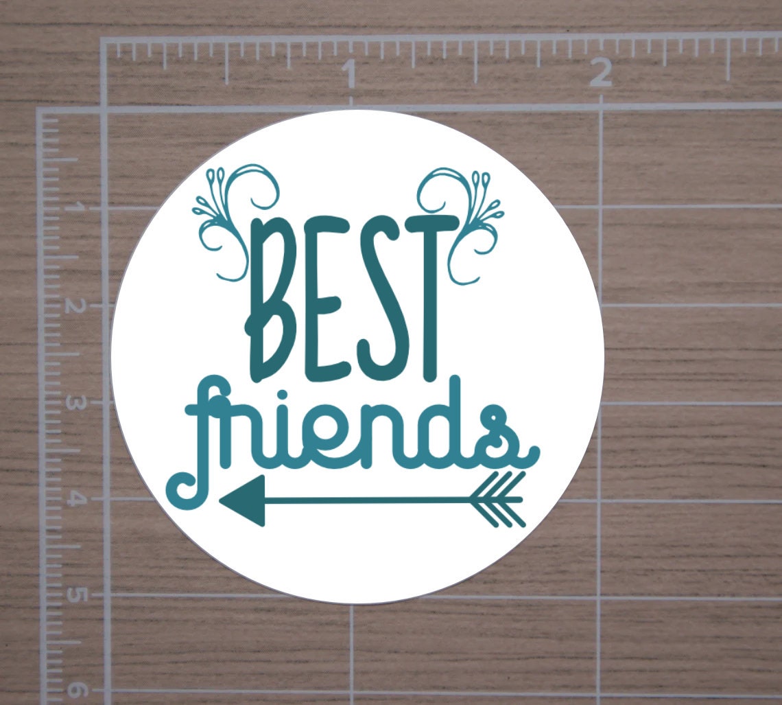 Best Friends Round Stickers