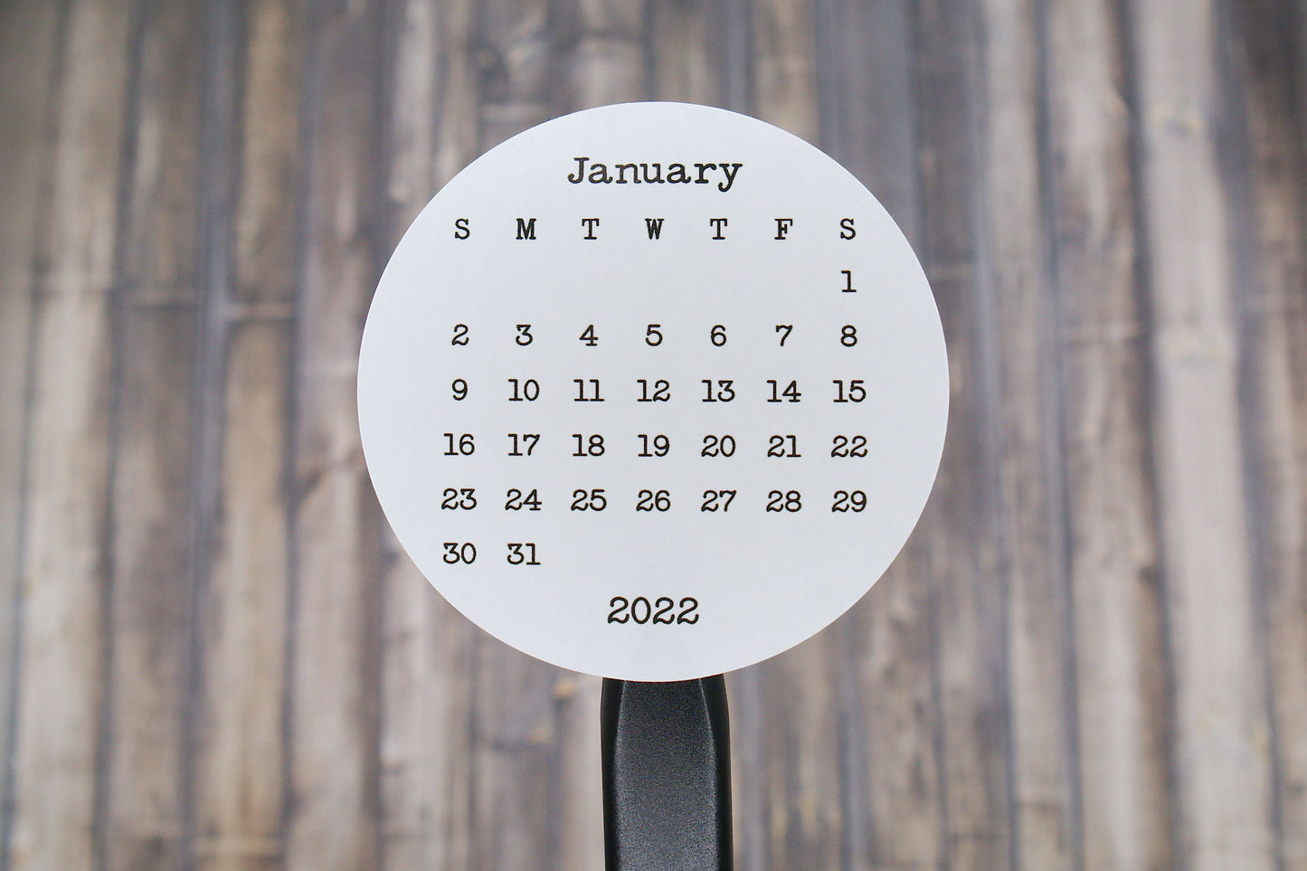 Round Mini Calendar Stickers for Planners and Journals | 2023, 2024, or 2025 | 2" Circle Monthly Stickers, Die Cut, Glossy Finish