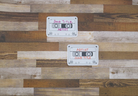 Music Tracker Stickers | Cassette Boombox Playlist Sticker Sheet, Kiss Cut, Matte Finish | Planner Decoration