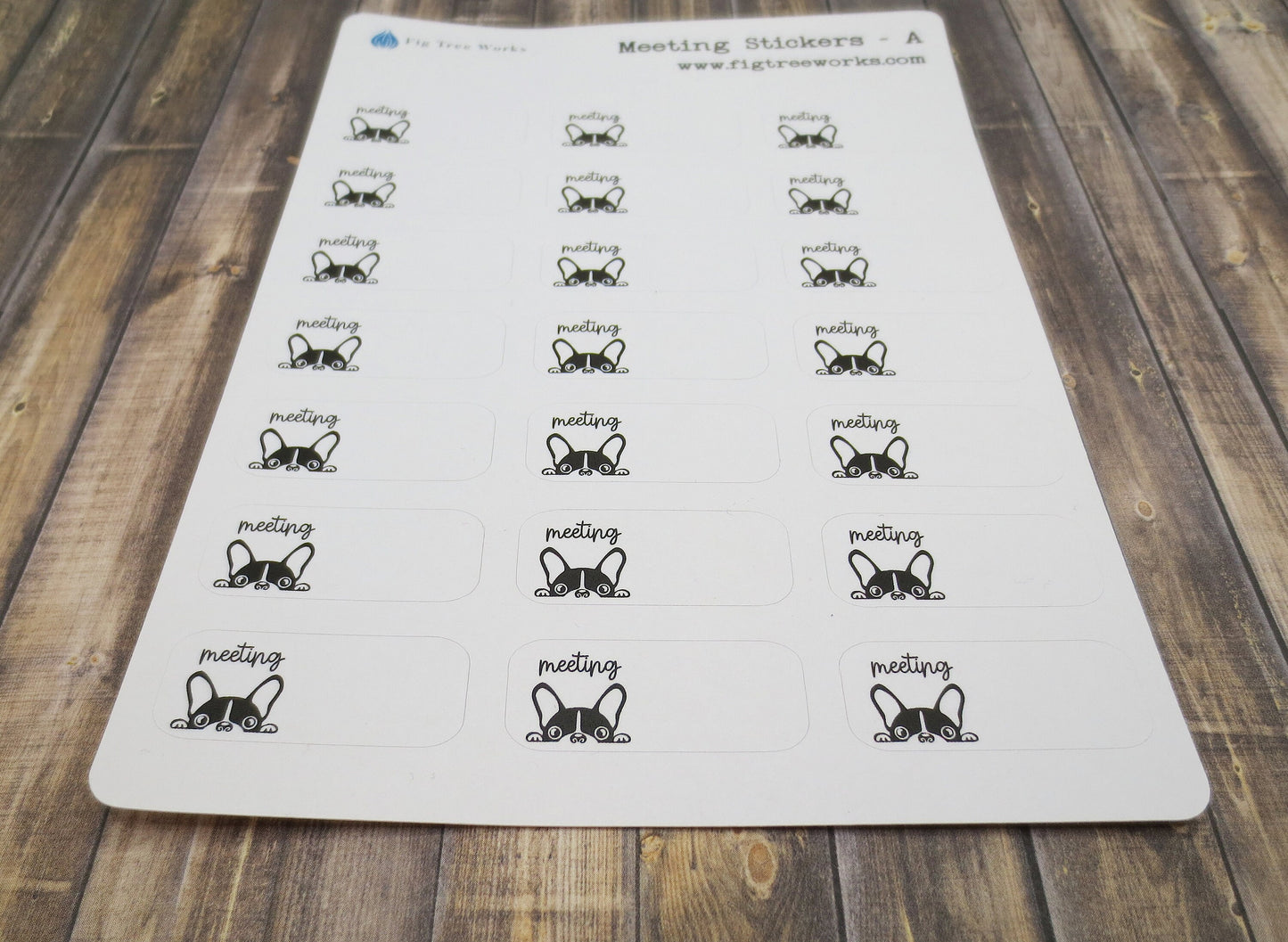 Meeting Reminder Stickers Dog Design