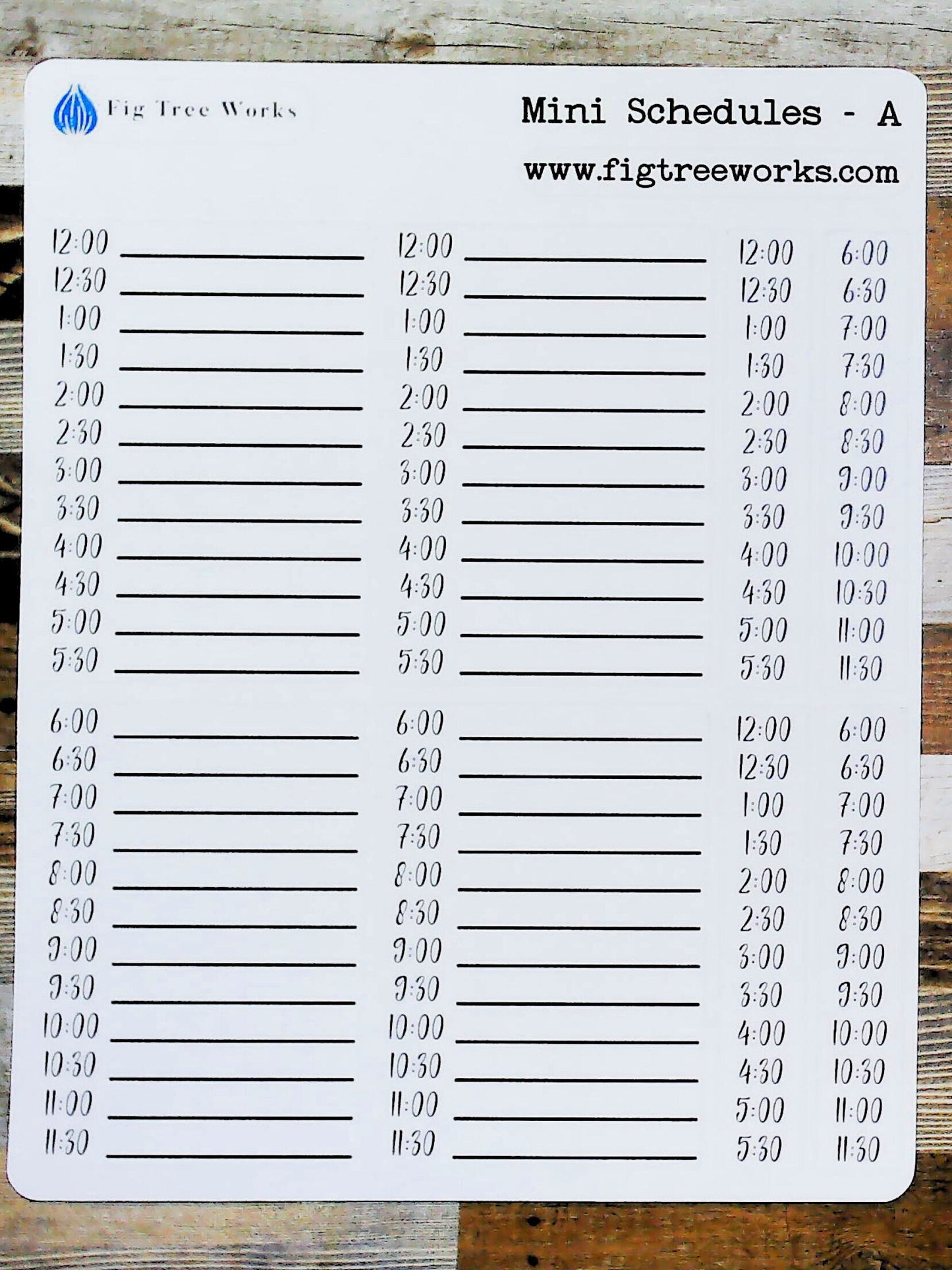 Mini Schedules Planner Stickers | Vertical Schedule | Planner and Journal Stickers | Matte Finish | Style A