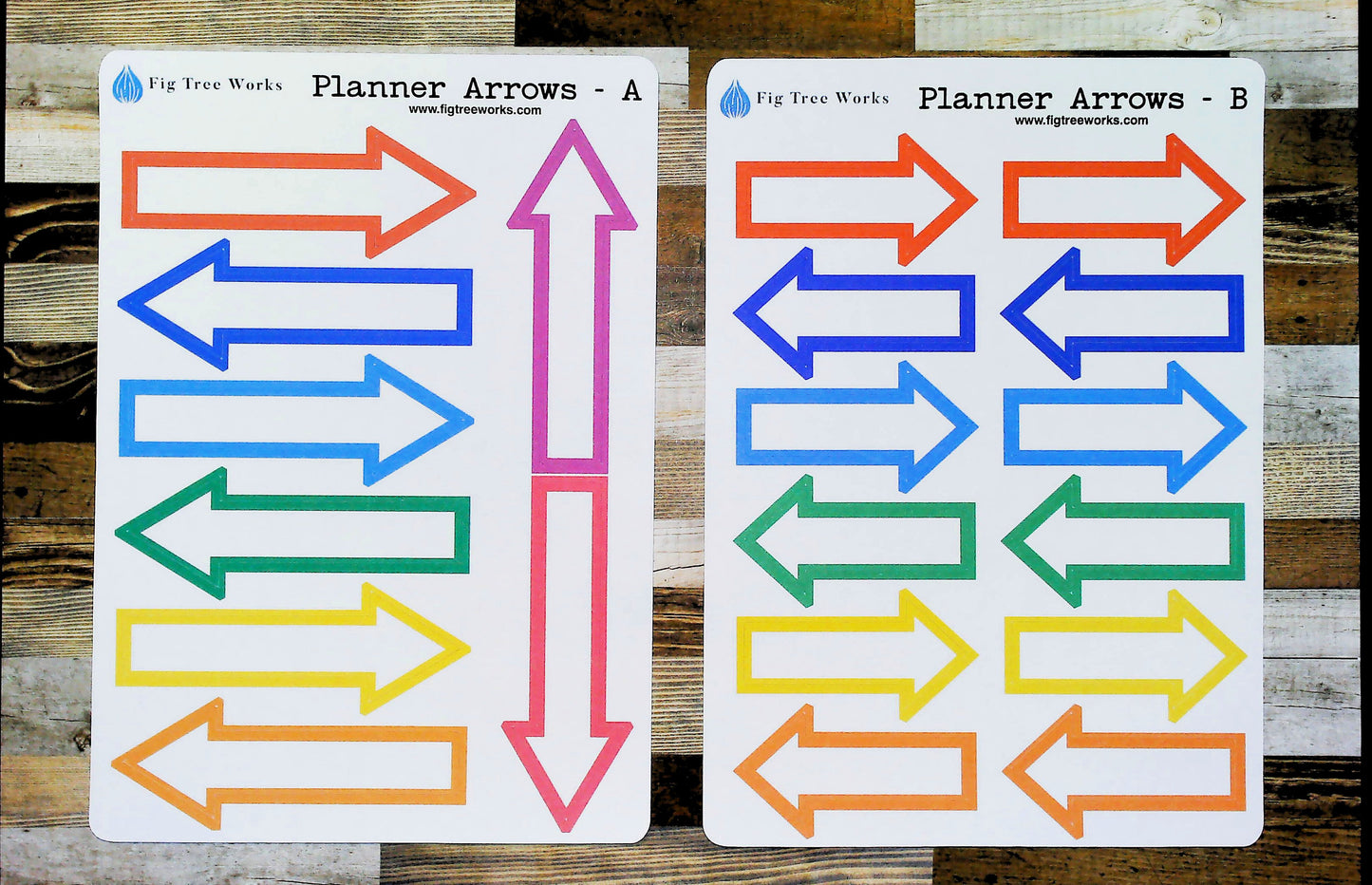 Planner Arrows Sticker Sheet | Planner and Journal Stickers | Decoration Stickers | Matte Finish | Style B