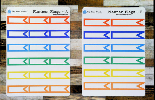 Flags, Boxes, and Arrows Planner Kit | Planner and Journal Stickers | Decoration Stickers | Matte Finish | Kit 1
