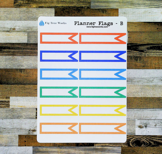 Planner Flags Sticker Sheet | Planner and Journal Stickers | Decoration Stickers | Matte Finish | Style B
