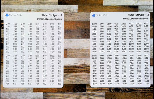 Time Strip Stickers | Planner and Journal Stickers | Matte Finish | Style B