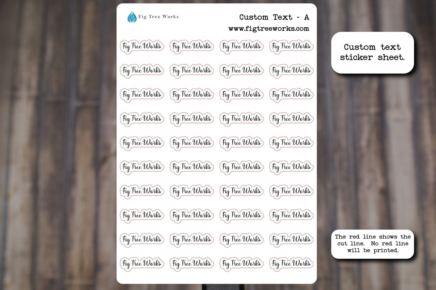 Custom Text Stickers for Planners, Journals, and Notebooks | Mini Scripts | Die Cut, Matte Finish