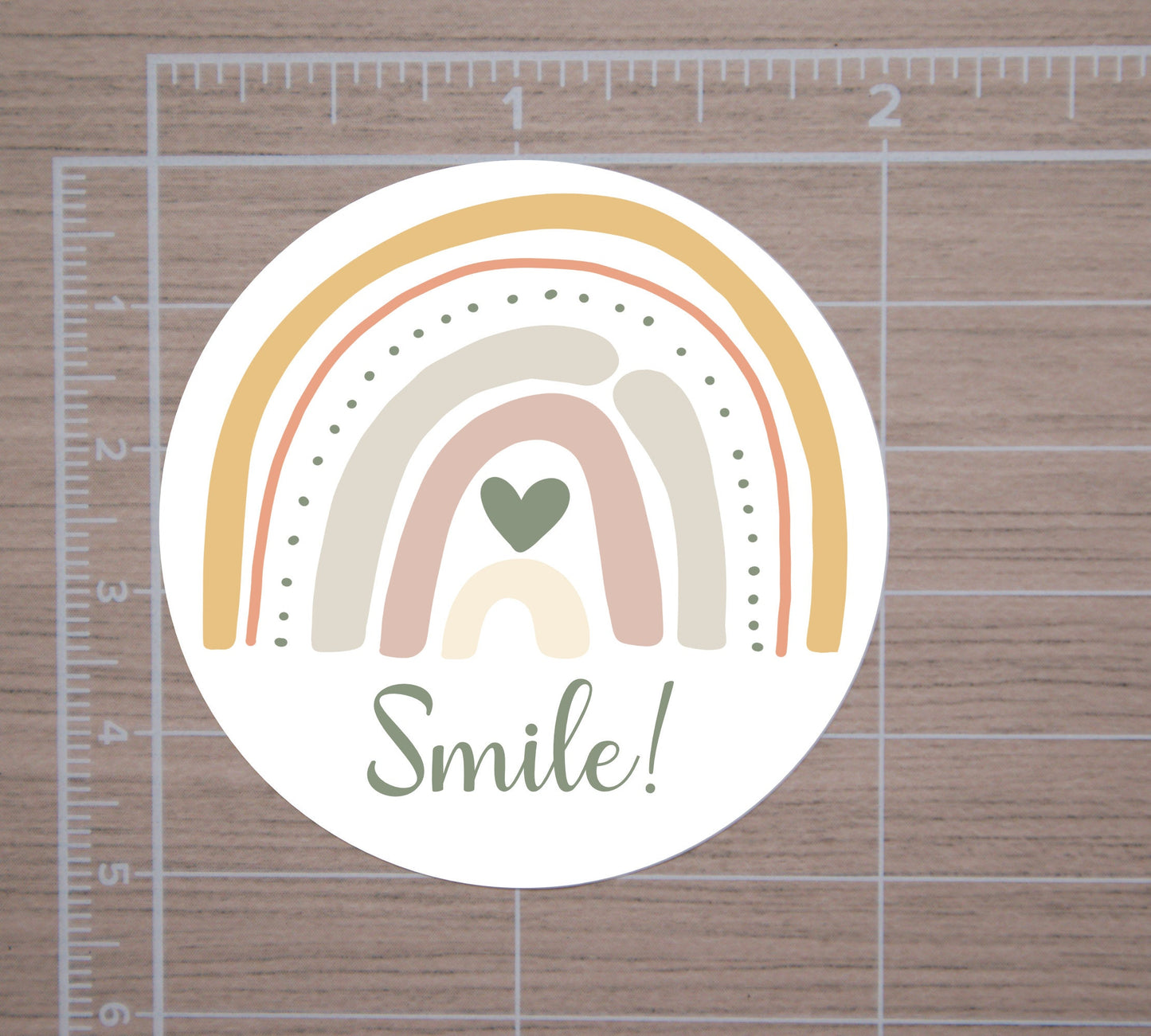 Rainbow Happy Vibes Stickers, Envelope Seals, Gift Wrap Stickers, 2" Circle Stickers | Set of 12