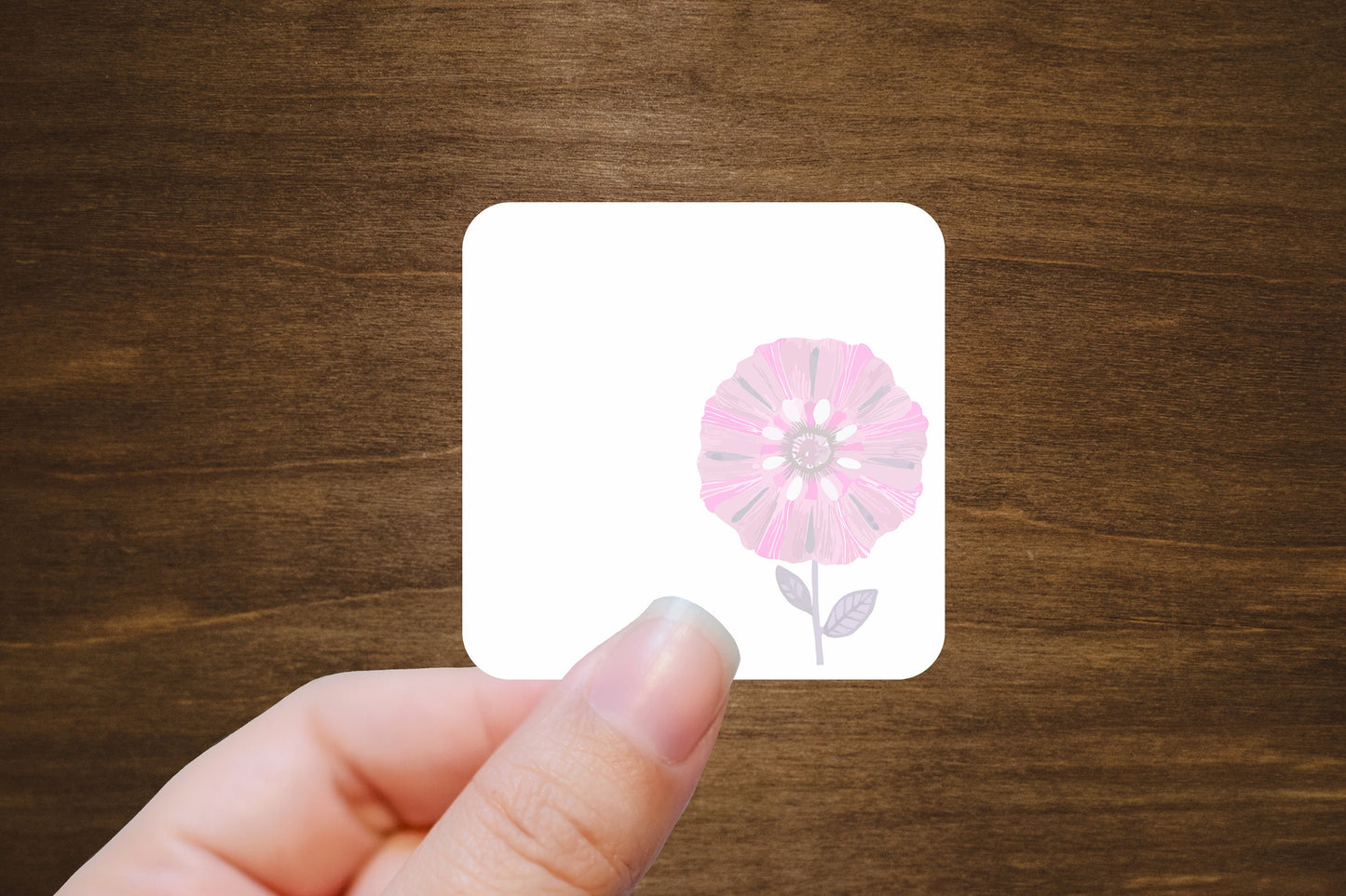 Flower Blank Note Mini Stickers | For Planners and Journals | Note Stickers, Die Cut, Matte Finish | 12 per Sheet