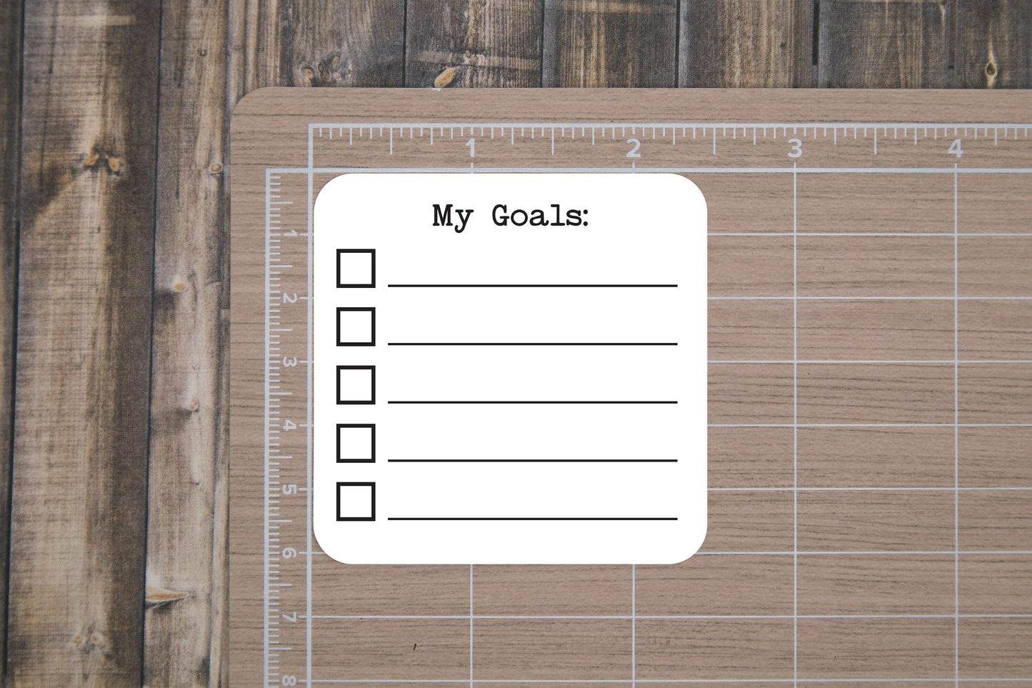 Goals List Stickers for Planners, Journals, and Notebooks | Die Cut, Matte Finish