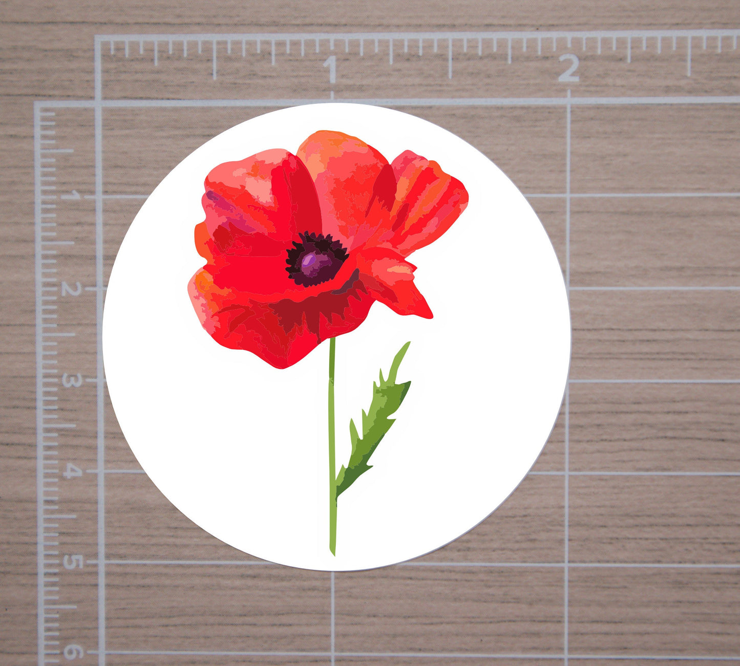 Watercolor Flower Round Stickers, Envelope Seals, Gift Wrap Stickers, 2" Circle Stickers | Set of 9