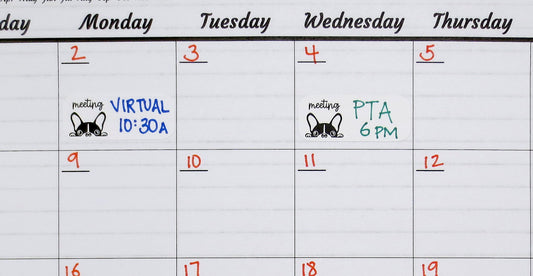 Meeting Reminder Stickers Dog Design