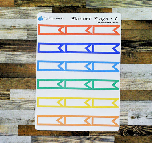 Planner Flags Sticker Sheet | Planner and Journal Stickers | Decoration Stickers | Matte Finish | Style A