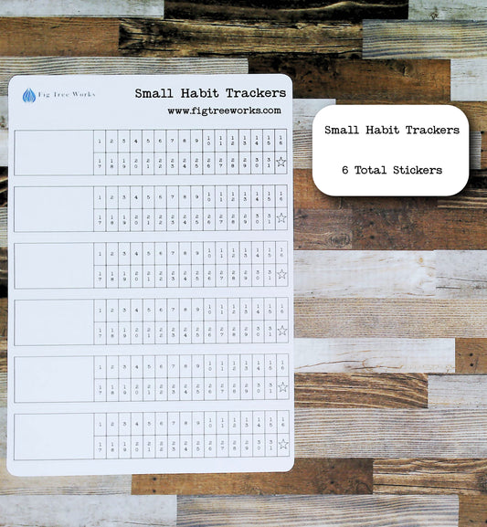 Habit Tracker Sticker Sheet | Track by Month or Weekly | Matte Finish | 6 Total Trackers
