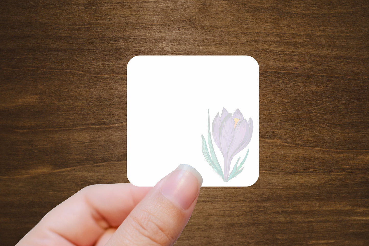 Flower Blank Note Mini Stickers | For Planners and Journals | Note Stickers, Die Cut, Matte Finish | 12 per Sheet