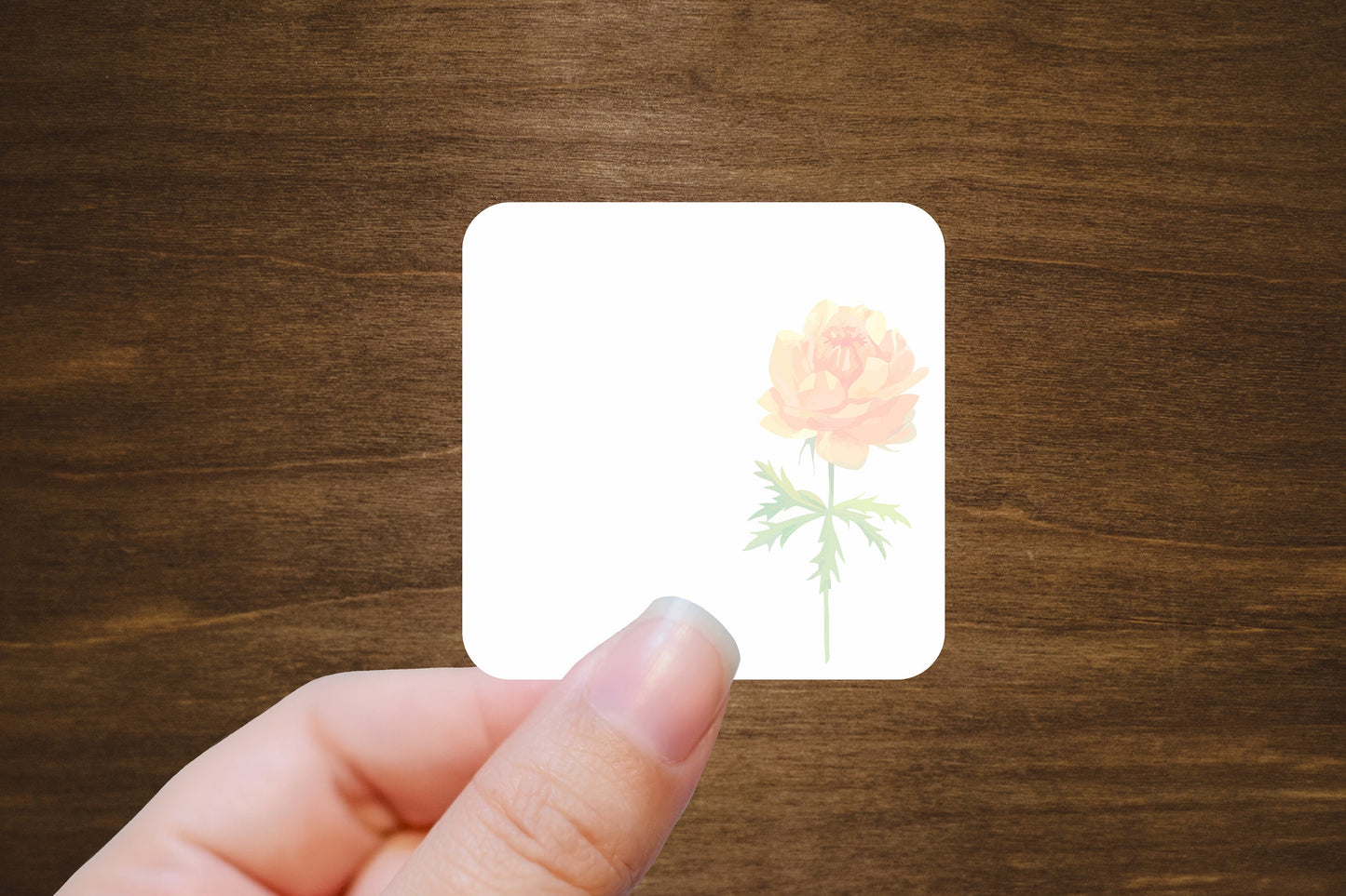 Flower Blank Note Mini Stickers | For Planners and Journals | Note Stickers, Die Cut, Matte Finish | 12 per Sheet