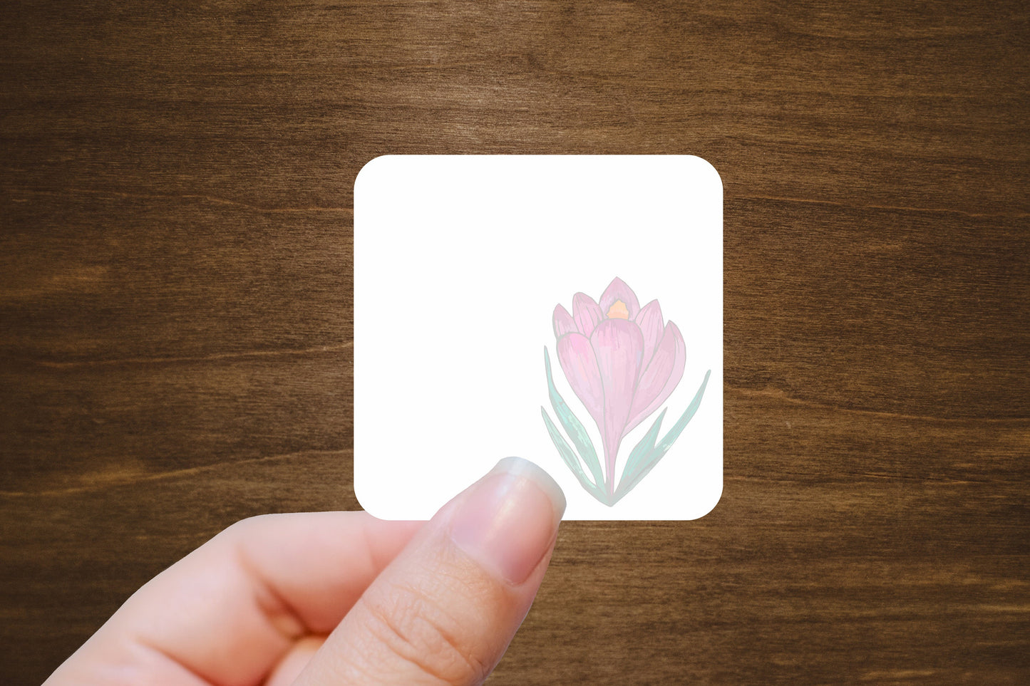 Flower Blank Note Mini Stickers | For Planners and Journals | Note Stickers, Die Cut, Matte Finish | 12 per Sheet