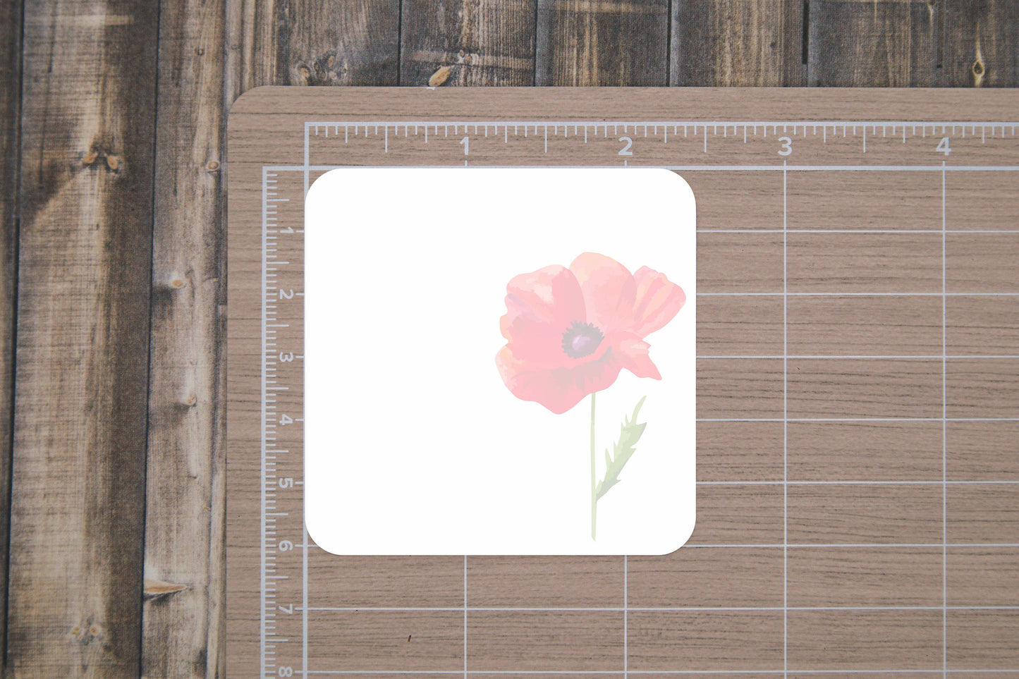 Flower Blank Note Mini Stickers | For Planners and Journals | Note Stickers, Die Cut, Matte Finish | 12 per Sheet