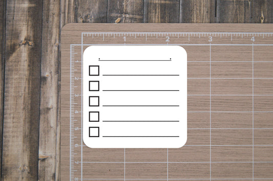 Blank Checkbox List Stickers for Planners, Journals, and Notebooks | To Do Remember To | Die Cut, Matte Finish