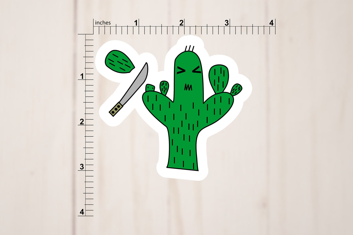 Cut The Cactus Sticker | Die Cut, Glossy, Vinyl | Nopales Sticker