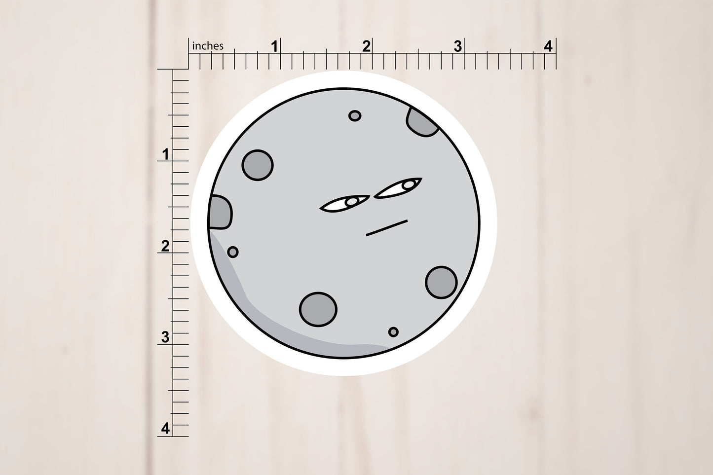 Moon and Karate Asteroid Sticker | Die Cut, Glossy, Vinyl | Moon Sticker | Asteroid Sticker | 2 Sticker Set