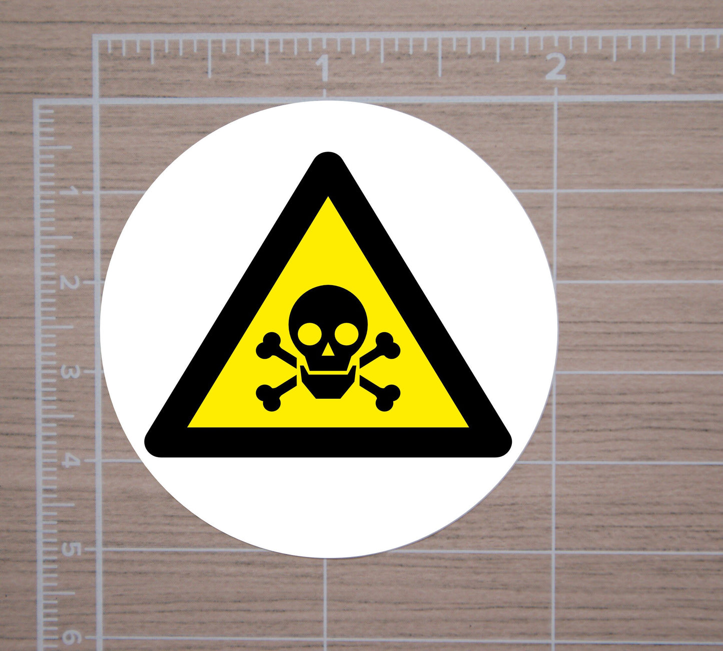 Toxic Warning Label Round Stickers, Warning Seals, Warning Stickers, 2" Circle Stickers | Set of 12