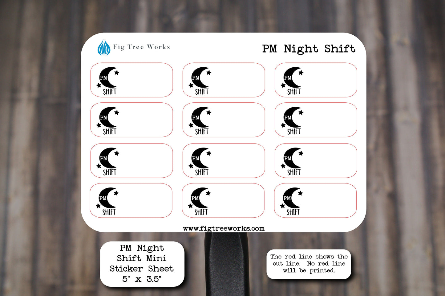 Work Schedule Mini Sticker Sheet | Night Shift Stickers for Planners, Journals and Notebooks | Kiss Cut, Matte Finish