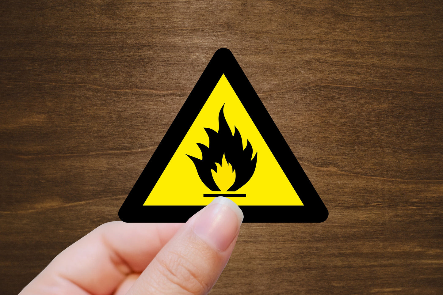 Flammable Warning Vinyl Sticker | Die Cut, Glossy, Vinyl | Warning Stickers