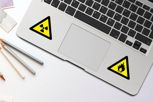 Flammable Warning Vinyl Sticker | Die Cut, Glossy, Vinyl | Warning Stickers